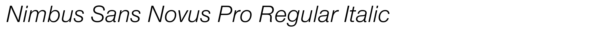 Nimbus Sans Novus Pro Regular Italic image